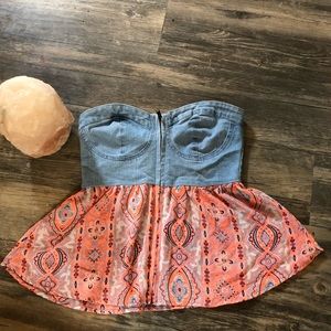 Small hippy jean top